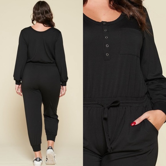 🚨24 HOUR SALE🚨Slay Bae Plus Size Black Jumpsuit - Picture 2 of 2